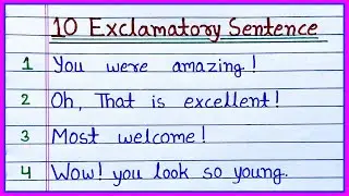 Exclamatory Sentence 10 Examples | exclamatory sentences | 10 exclamatory sentences examples
