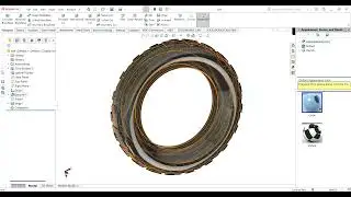 Alloy wheel and tire assembly on Solidworks