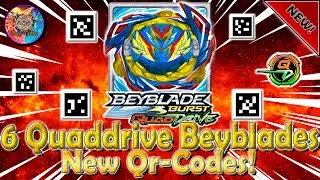 NEW 6 BEYBLADES QUADDRIVE QR-CODES | Новые 6 QR-КОДОВ Бейблэйдов QUADDRIVE Beyblade Burst Quaddrive