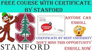 Free Course With Certificate | StandFord University Free Course With Certificate | Free Certificate