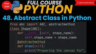 Abstract Class in Python | Abstract Method in Python | abstractmethod Decorator
