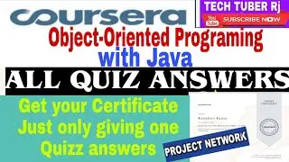 Object-Oriented Programming with Java Coursera quiz Answers || Answers of Coursera