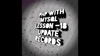 PHP with MySql Update Records