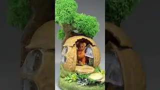 Домик в грецком орешке. Walnut house mini. Миниатюра в орехе. Walnut miniatures.