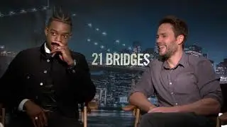 Taylor Kitsch & Stephan James Raw Interview 21 Bridges