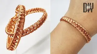 Braided bracelets | thick bangles | Unisex | How to make | Wire jewelry | Handmade | DIY 574
