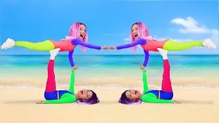 AKROBATIK CHALLENGE || PROFI vs AMATEUR Gymnastik-Tricks auf 123 GO! SCHOOL