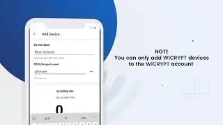 Adding device on the Wicrypt mobile app