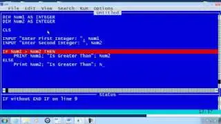 QBasic Tutorial 7 - IF Statements - QB64