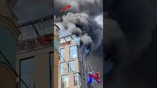 Пожар в элитном ЖК «Роза Росса» в Москве: Горят верхние этажи пентхауса