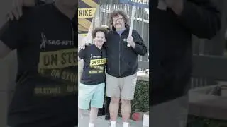 Josh Sussman on the picket line at the SAG-AFTRA Strike at Warner Brothers Studios in Burbank