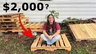 Turning Free Pallets into a $2,000 Desk / Pallet Furniture Project