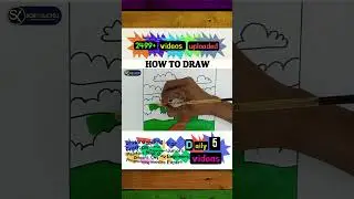 How to draw nature drawing for kids || schoolx360 #shorts #Drawingshorts #drawing  #viral #ytshorts