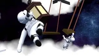 TWO STORMTROOPERS EXPLORING THE GALAXY in HUMAN FALL FLAT