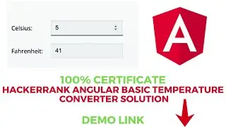 HackerRank Angular Basic  Temperature Converter | Vijay Chauhan #HackerRank  #angular #Temperature