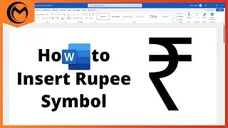How to Insert Rupee Symbol in Microsoft Word