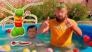 ИГРУШКИ для БАССЕЙНА Активная Игра для детей Веселое видео для всей семьи