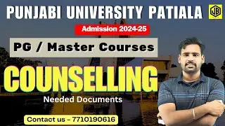 Punjabi University Patiala PG courses Counselling 2024-25