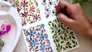 #howtopaint easy #watercolorflorals print | #floralpainting #floralpattern #handpainted #watercolors