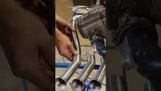 3 into 6 Custom Exhaust | Radial Airplane Motor #volkswagen