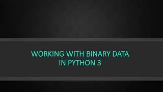 My first Udemy course: Working with Binary Data in Python 3