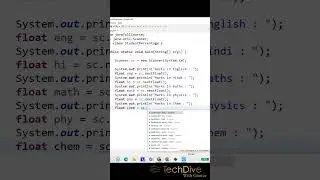 Java Tutorial: Student Marks Percentage Program  