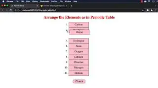 jQuery UI Project: Periodic Table Arrangement using jQuery UI's Sortable Interaction - Part 3