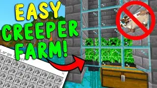 The EASIEST CREEPER FARM In Minecraft Bedrock 1.20! (NO CATS)