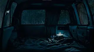 Falling Asleep Instantly to the Sound of Rain on the Car - A Soothing White Noise