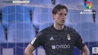 🇺🇦 Андрей ЛУНИН в матче «Сарагоса» - «Овьедо» ⚽
