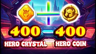 400 + 400 ROLLING | HERO CRYSTAL AND HERO COIN | CASTLE CLASH