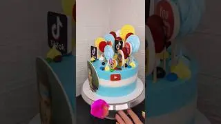 Торт на день рождения полосатый торт 