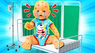 The Baby Born doll is ill! The baby doll needs a doctor. Pretend to play hospitals with baby dolls.