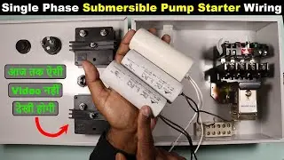 Single Phase Submersible Pump Control Panel Connection with 3 Capacitor 