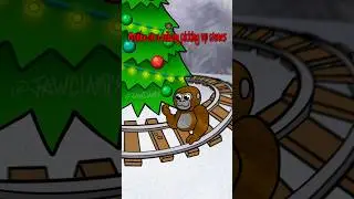 Monke on a railway 