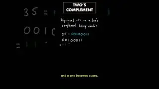 Use two's complement to represent negative binary