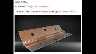 Hinge mate tutorial in solidworks