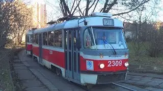 Двойной трамвай МТТА-2 или Tatra-t3 (СМЕ) №21