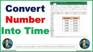 How to convert number into time in Excel