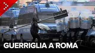 Violent clashes erupt between pro-Palestine protesters and police in Rome