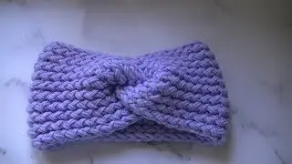 Вяжем повязку на голову узором   