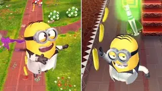 Minion Rush: Disco Minion Avoid Collecting Bananas Mission Gameplay at Minion Park & Eduardo's House