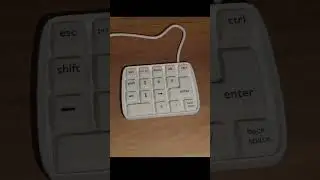 Modeling keyboard in Blender.