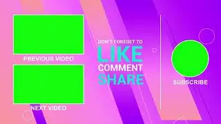 YouTube Subscribe End Screen with GREEN SCREEN  [FREE USE]