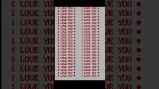 I LOVE YOU program in C language 