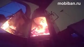 Мобиба МБ-15 + печь Паробомба-3. Тест при -21 С