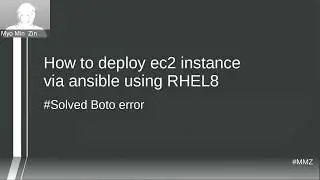 How to deploy ec2 instance via ansible using RHEL8 | Solved Boto error