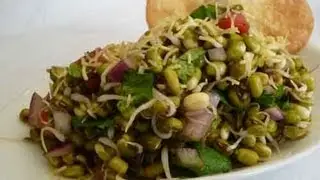 Sprouted Mung Bhel - Healthy Chaat Recipe | Show Me The Curry