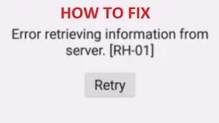 How To Fix Error retrieving information from server RH-01 Play Store Error ?