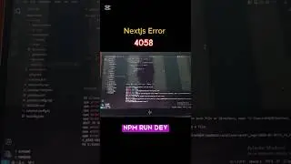 Npm run dev error solution | error 4058 